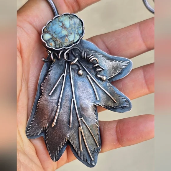 Artisan ART IN MOTION heavy high-grade 7 dwarfs variscite 925 sterling silver - Picture 15 of 17